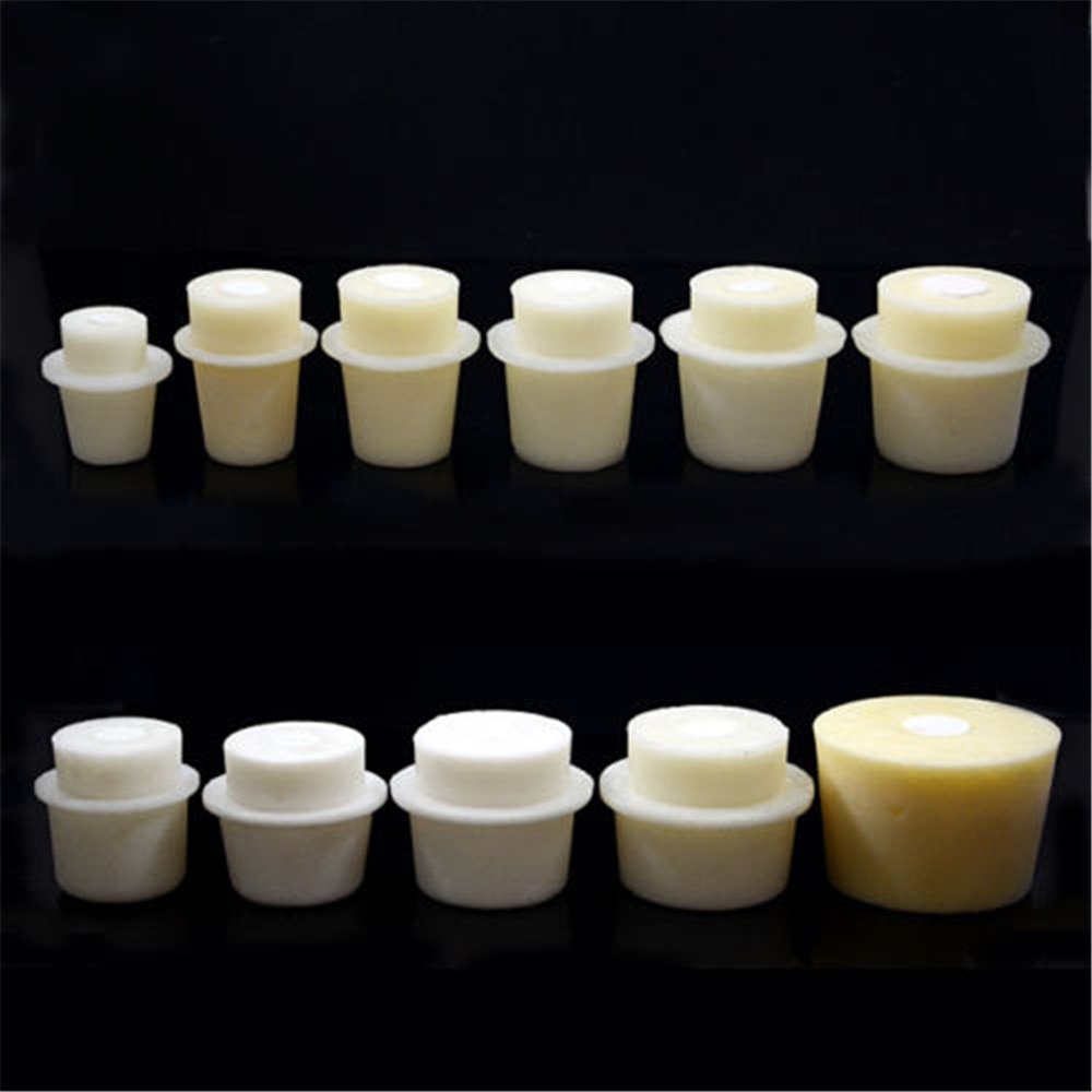 【The road to happiness Store】5 pcs Laboratory Bung Hole Stoppers Airlock Bubbler Homebrew Jug Gum Triangular stopper. 