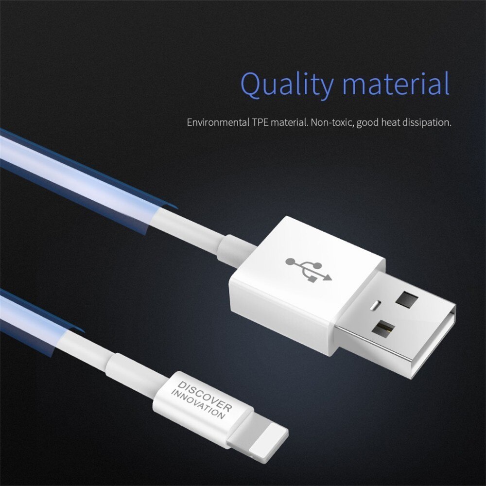 【happy one】NILLKIN USB Lightning for iphone Xs max Xr X 8 7 6 plus For fast charging cables mobile phone charger cord data. 