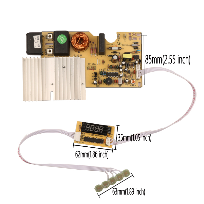 Induction Cooker Display Board Circuit PCB For 1800-2200W 220V. 