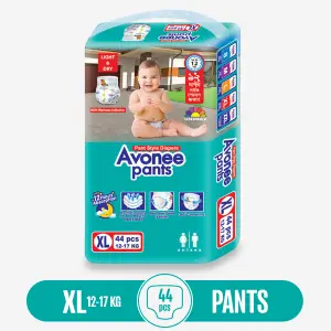 Avonee Pants Baby Diaper XL  (12-17 KG) -44 PCS