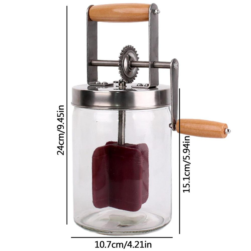 Hand Crank Butter Churner Manual Butter Maker Cream Mixer. 