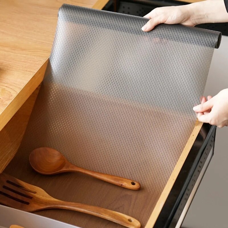 Reusable Shelf Pad Damp-proof Cabinet Liner Mat EVA Non-slip Drawer Mat Refrigerator Fridge Cover Waterproof Drawer Protector