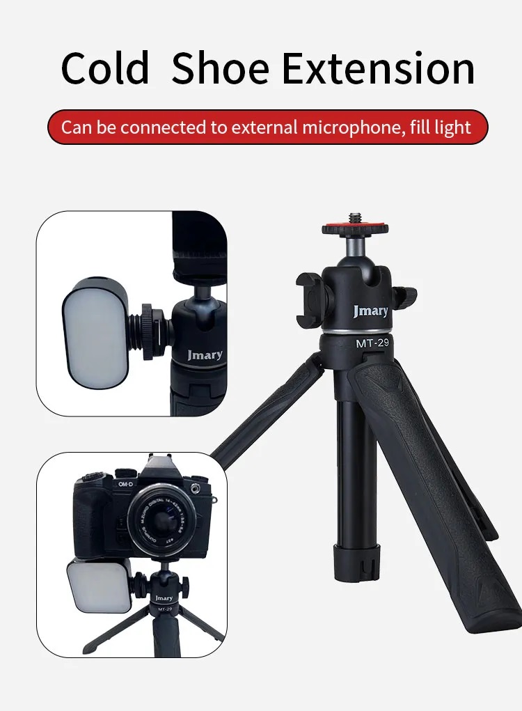Jmary MT29 Desktop Extension Tripod Multifunction Interface universal Compatibility - Black. 