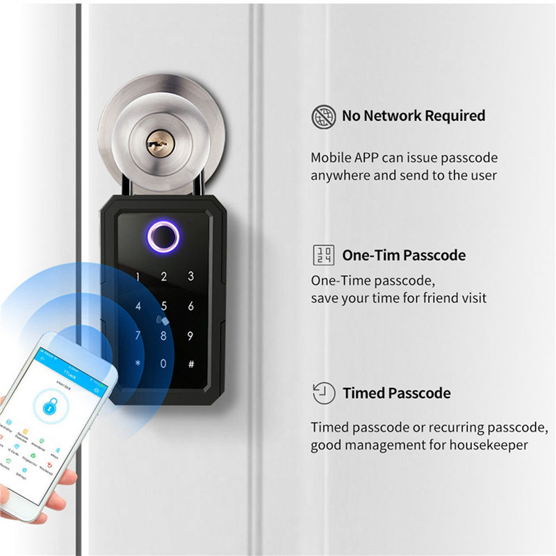 2X Key Cabinet with Code, Key Safe for Outdoor/Indoor Key Safe Fingerprint for Home/Garage/Office (Bluetooth). 