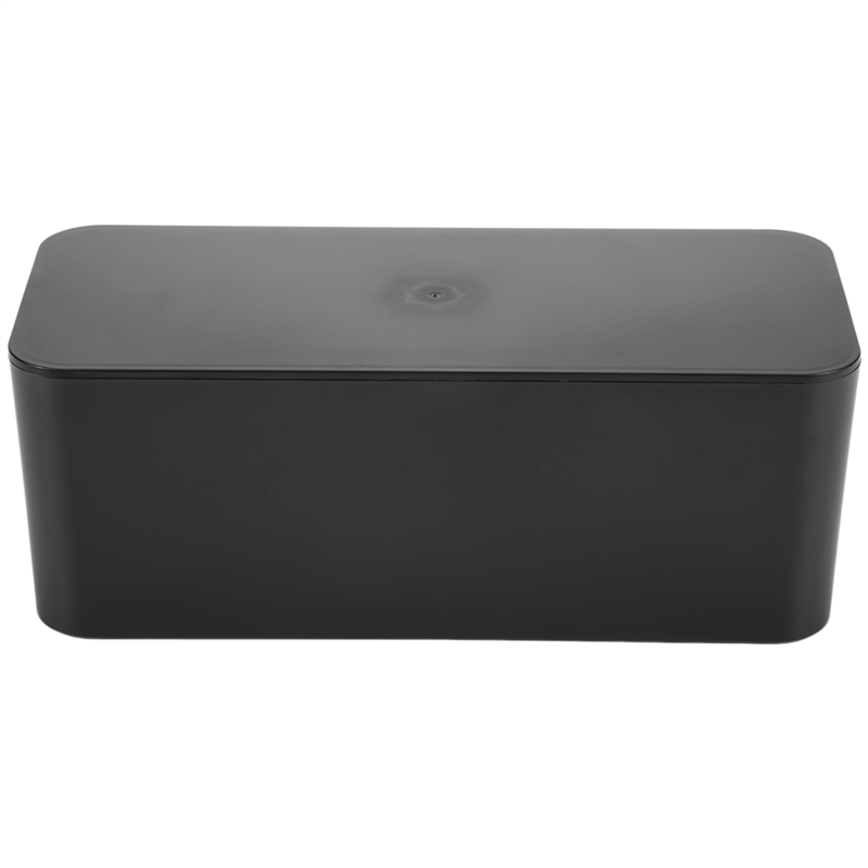 Cable Management Box, Wire Storage Box, Used to Hide the Power Strip, Suitable for Home/Office (Black). 