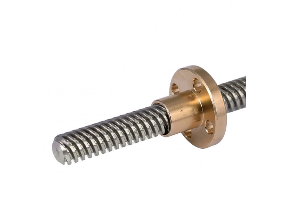 Circuitrocks Lead Screw T8 Stainless Steel with Brass Nut For Linear Actuator Capable of Precision Open-Loop Positioning. 