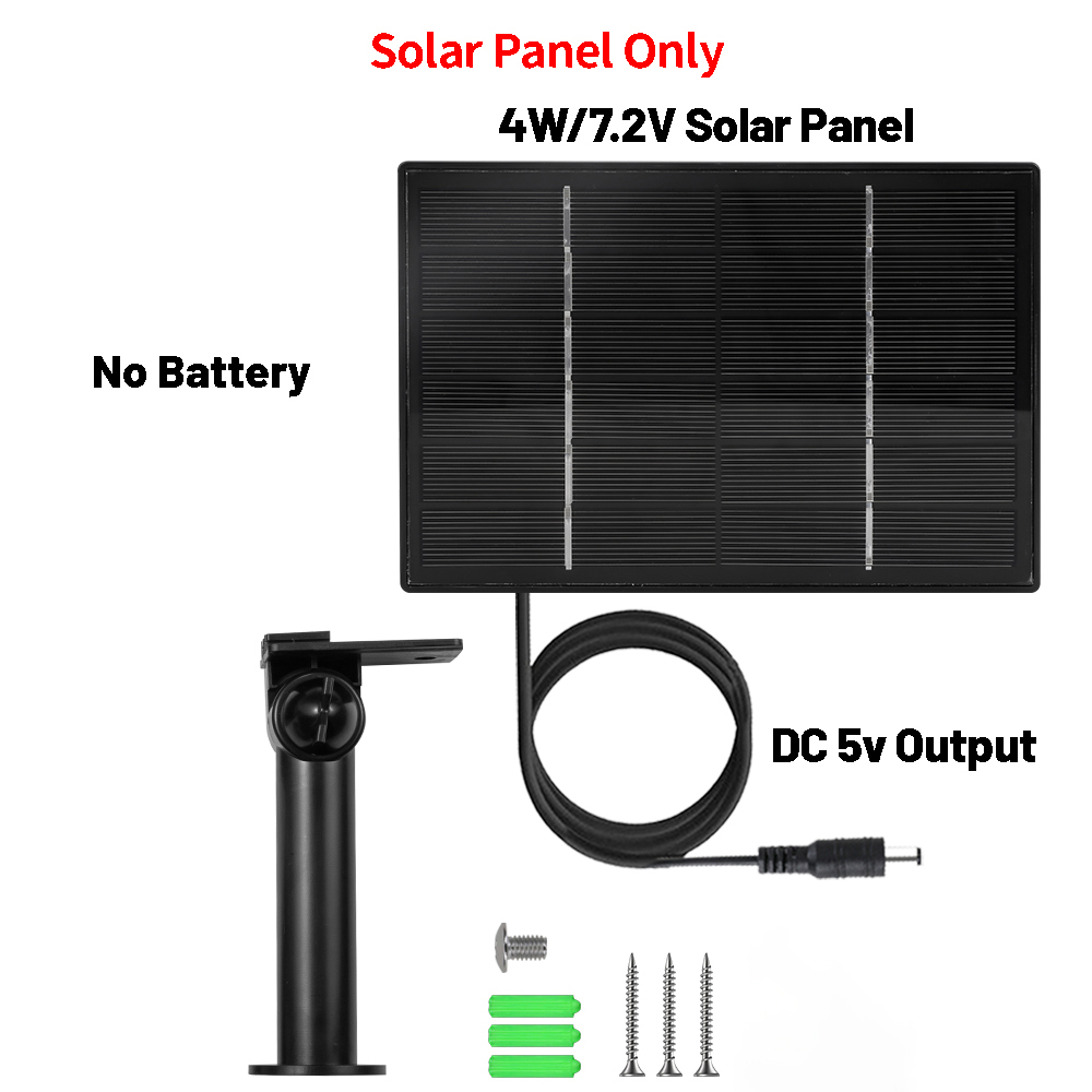 D4 5V 6V Solar Battery Charger For Security camera Portable Solar Power Bank With DC 5521 Output 4W Solar Panel Battery Charger. 