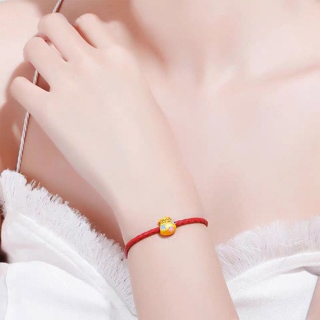 ☽◆Shajin transfer beads men and women fu bag hand rope road through string DIY hand-string bead scattered wholesale. 