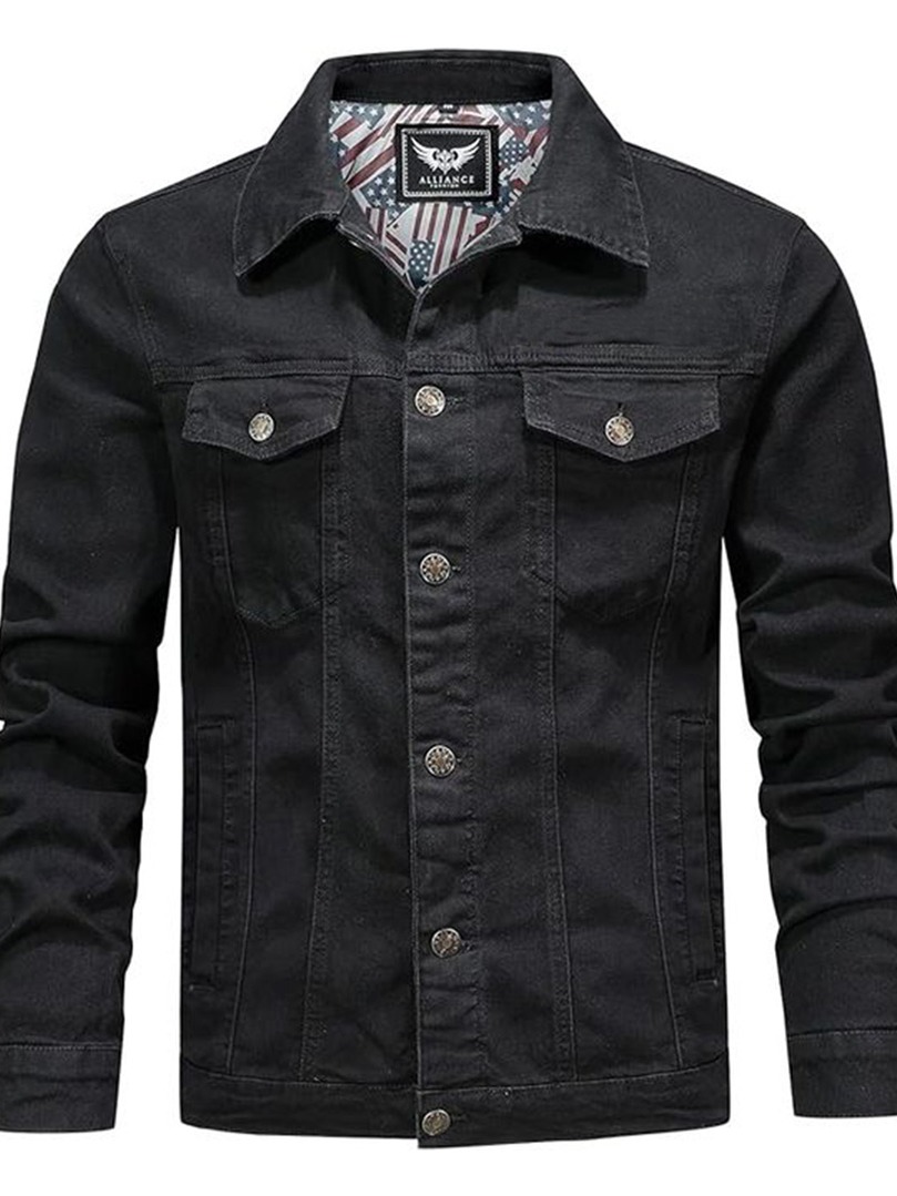 Stretch denim jacket for men stylish | Export quality denim jacket for men black | Jacket for men denim black - winter collection for men denim jacket. 