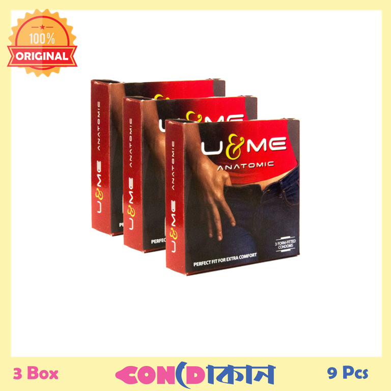 U&Me Anatomic Condom 3 Box (9 Pcs)