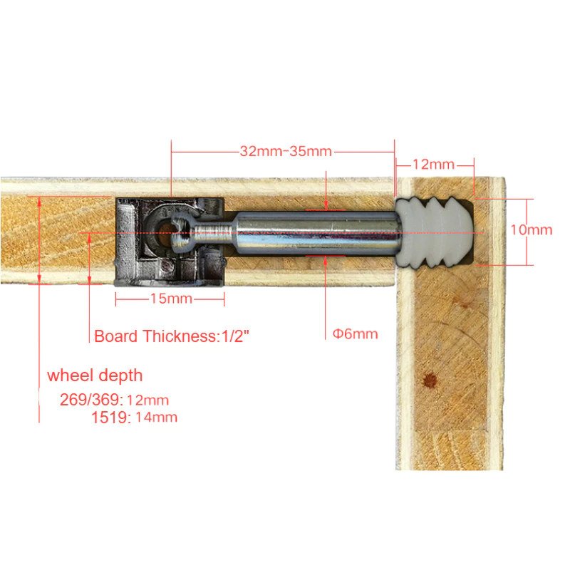 10set/lot Three in One Screw Furniture Connector Fixer Eccentric Wheel Nut Connection for Clothes Cabinet Desk Link. 