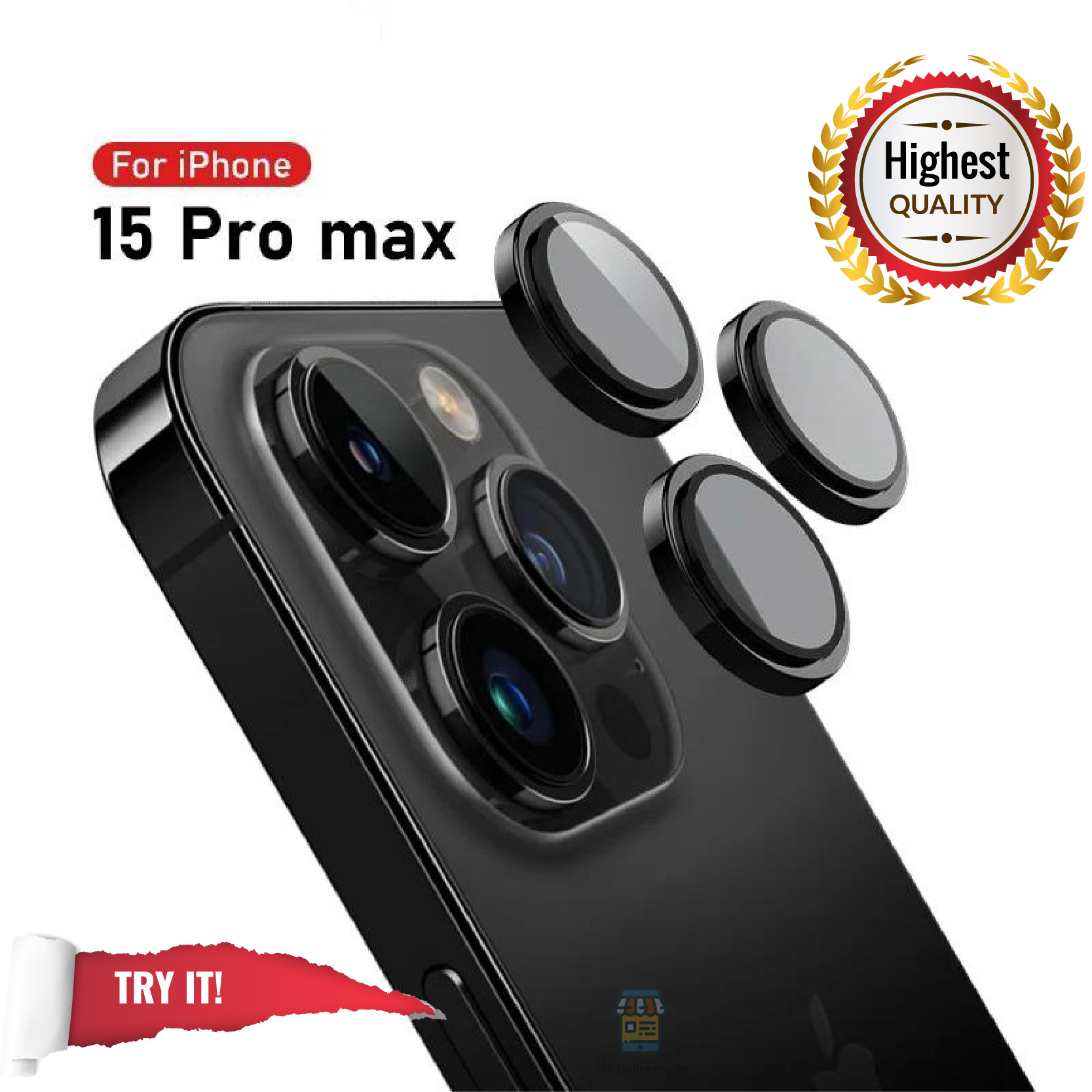 Camera Lens Protector For iPhone 15 Pro Max Waterproof Full Cover
