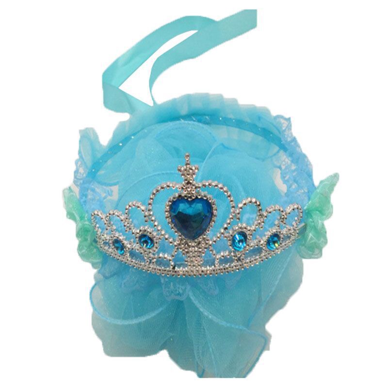 LED glow kids crown veil shawl headdress garland korean princess crown hair accessory children's jewelry headband