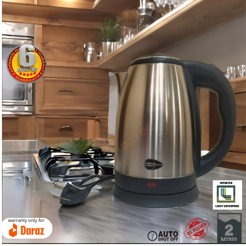 Hawkins Gold Electric Water heater Kettle 2.0 Litter - Multicolor (SS/Plastic Body) 2024 Edition. 