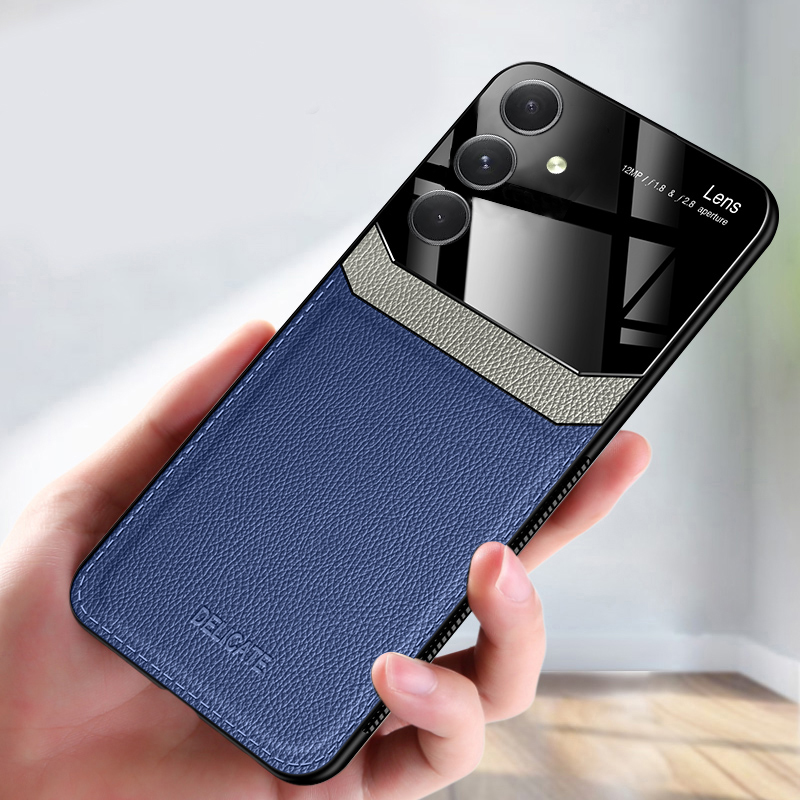 New Phone Case For Samsung Galaxy M15 5G Cover Fashionable Hard Shockproof Back Mirror Film Protective Leather For Galaxy M15 Case