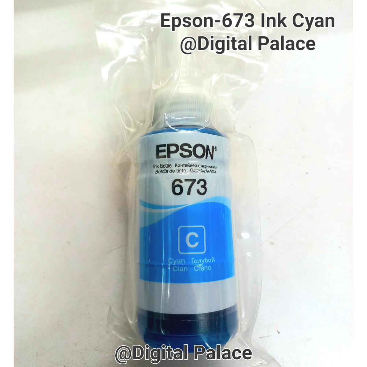 Epson Printer 673 Ink 70ml Cyan. Made In Indonesia