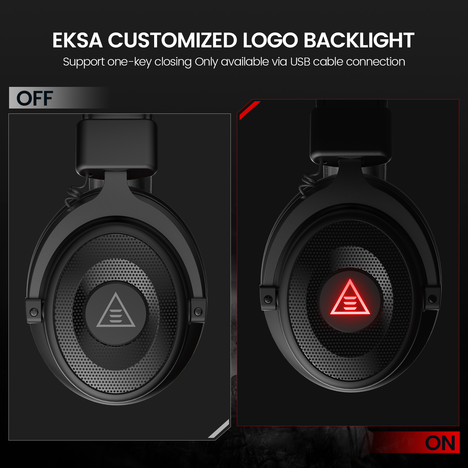EKSA E900 Pro USB Gaming Headset for PC Computer Headset with Detachable Noise Cancelling Mic 7.1 Surround Sound for XBOX/ PS4. 