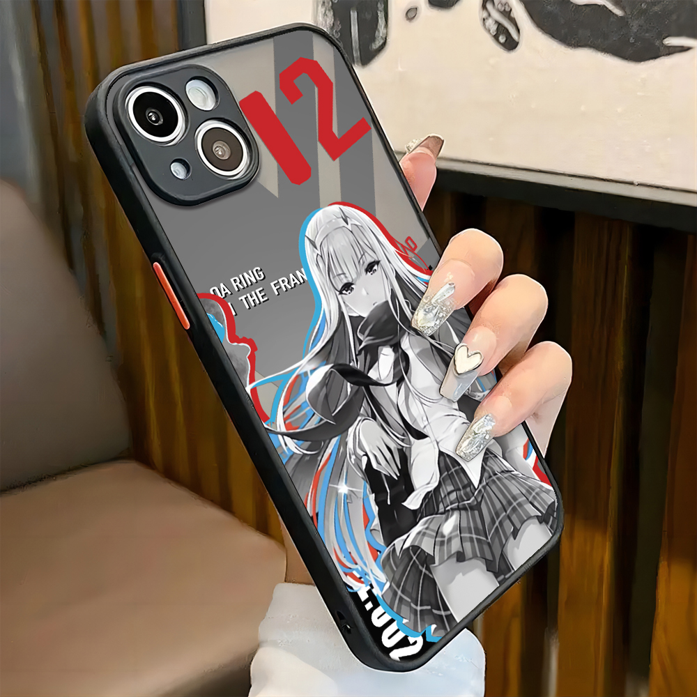 Zero Two Darling in the FranXX Anime New Phone Case For iPhone 1relax5 14 13 12 11 Mini Pro Max X XR XSMax 7 8 Plus Matte Clear Cover. 