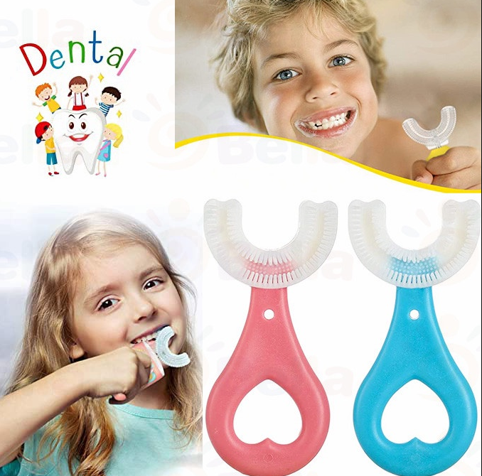 Baby Toothbrush Children 360 Degree Ushaped Child Toothbrush Teethers Soft Silicone Baby Brush Kids Teeth