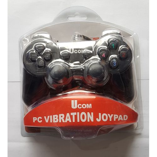 UCOM PC Dual Shock Joypad Wired USB Gaming Controller Black. 