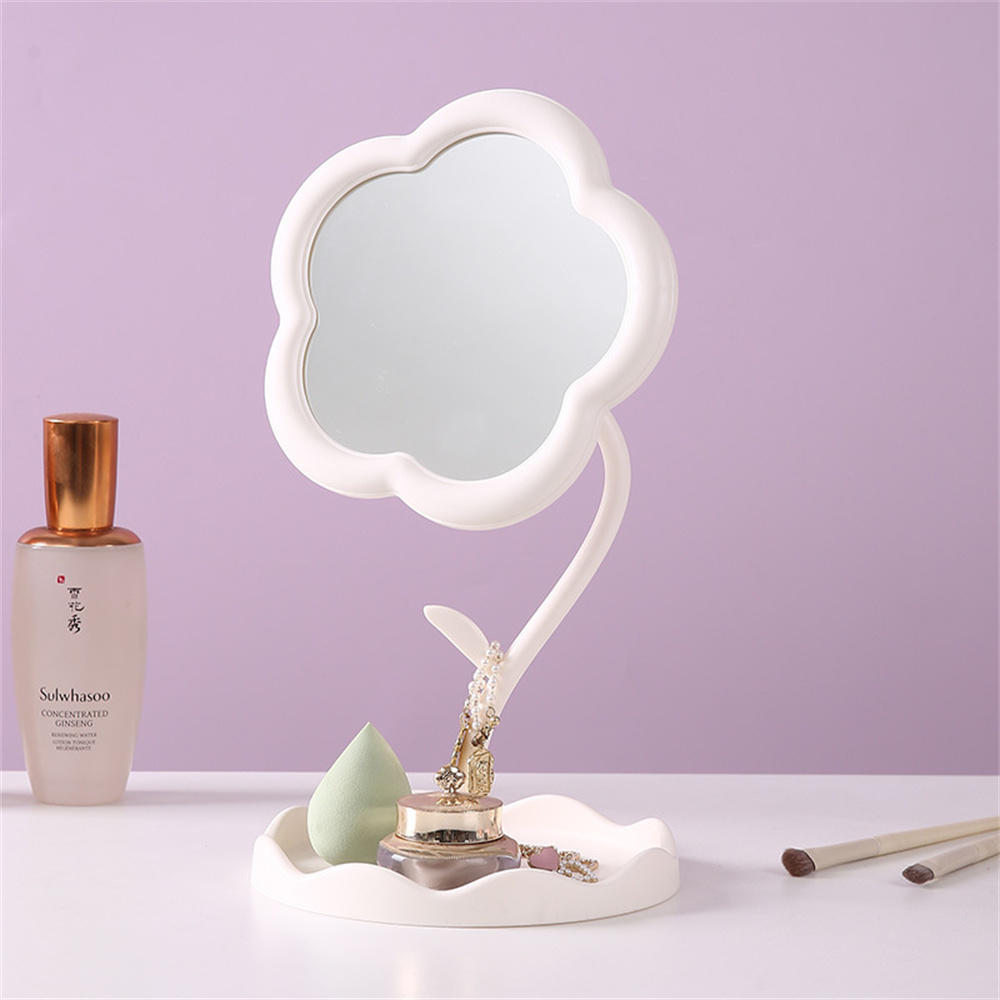 Desktop Makeup Mirror Reflective High-Definition Cute Dressing Mirror Sunflower Shaped Detachable Sunflower Mirror for Home Decor  Image Versatile Space Saving Gift-Ready Vanity Accessory Bedroom