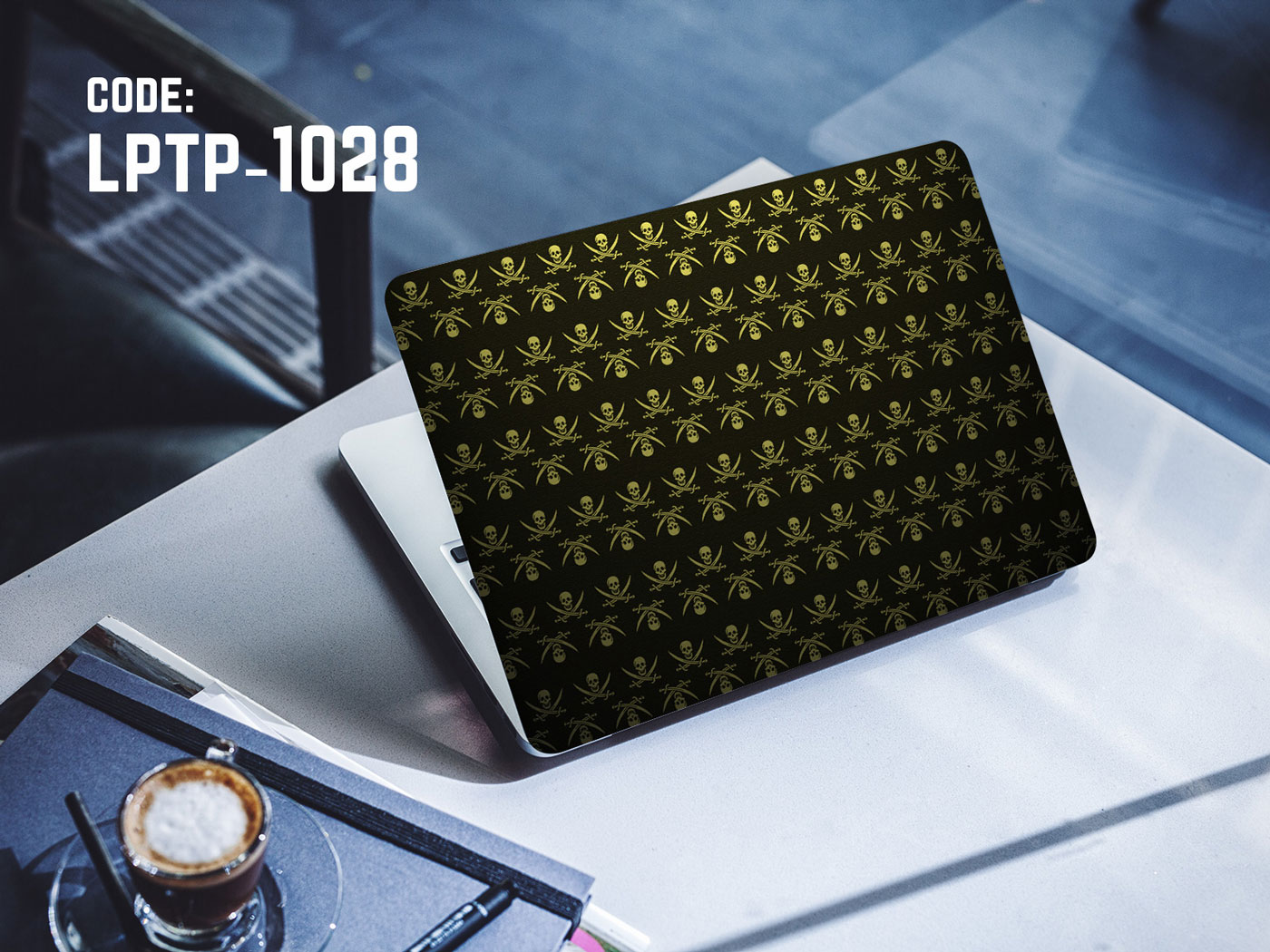 LPTP-1028 Jolly Roger  Pattern Wallpaper. 