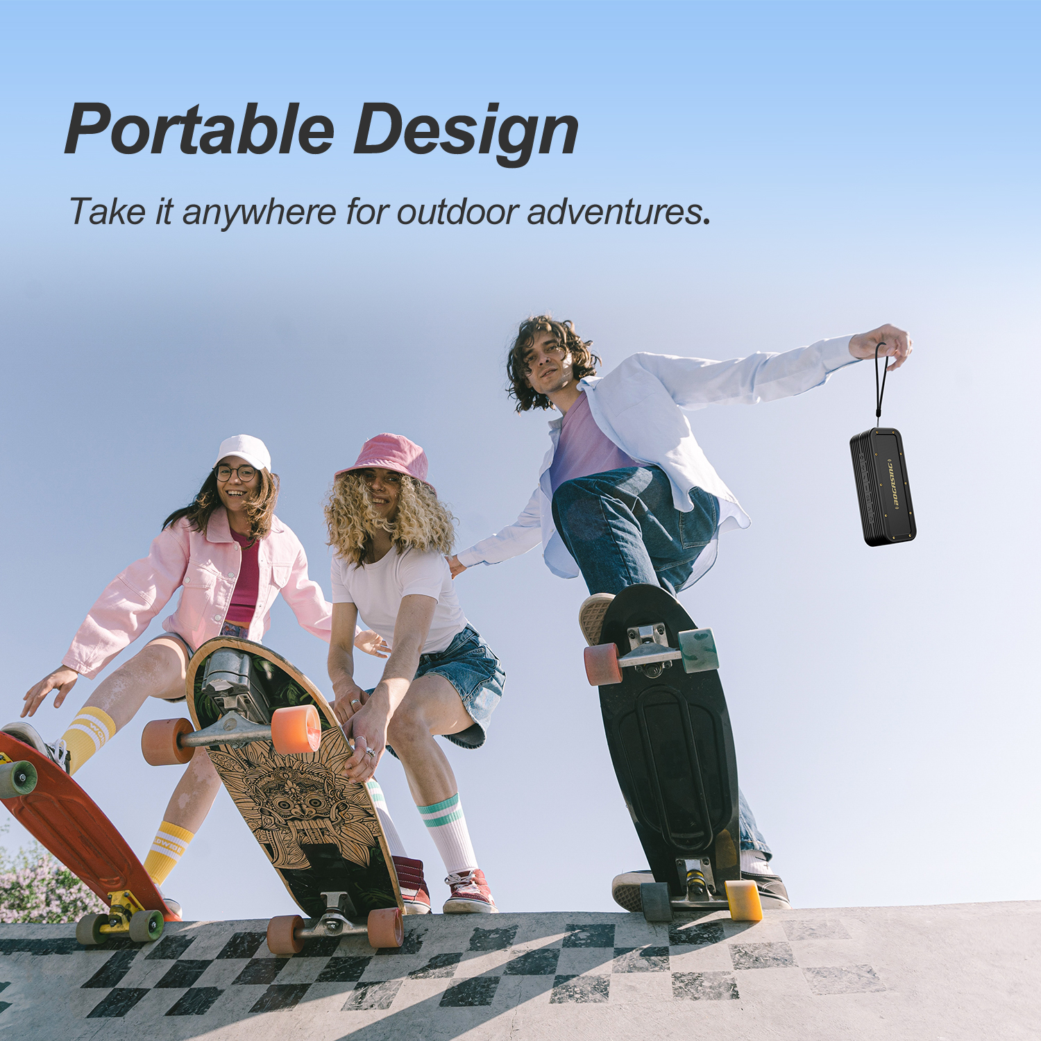 BOGASING M4 Bluetooth Speaker 40W Wireless Bluetooth 5.0 Speaker Extended Bass Outdoor IPX7 Waterproof Portable Speaker With Mic. 