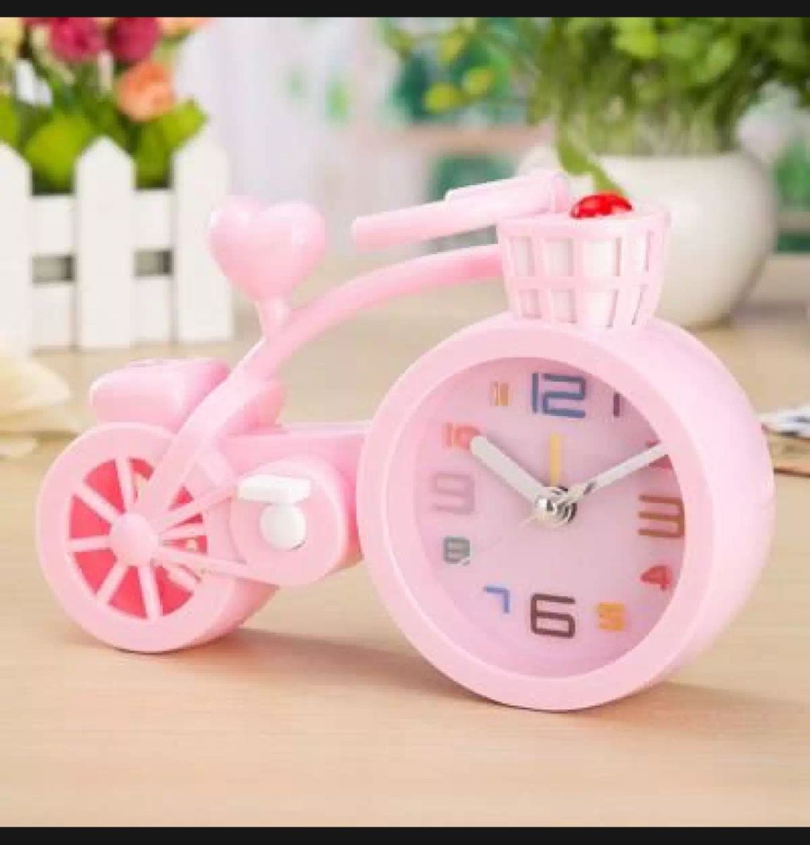 Creative Bicycle Styling Alarm Clock, Bike Model Table Clock. 