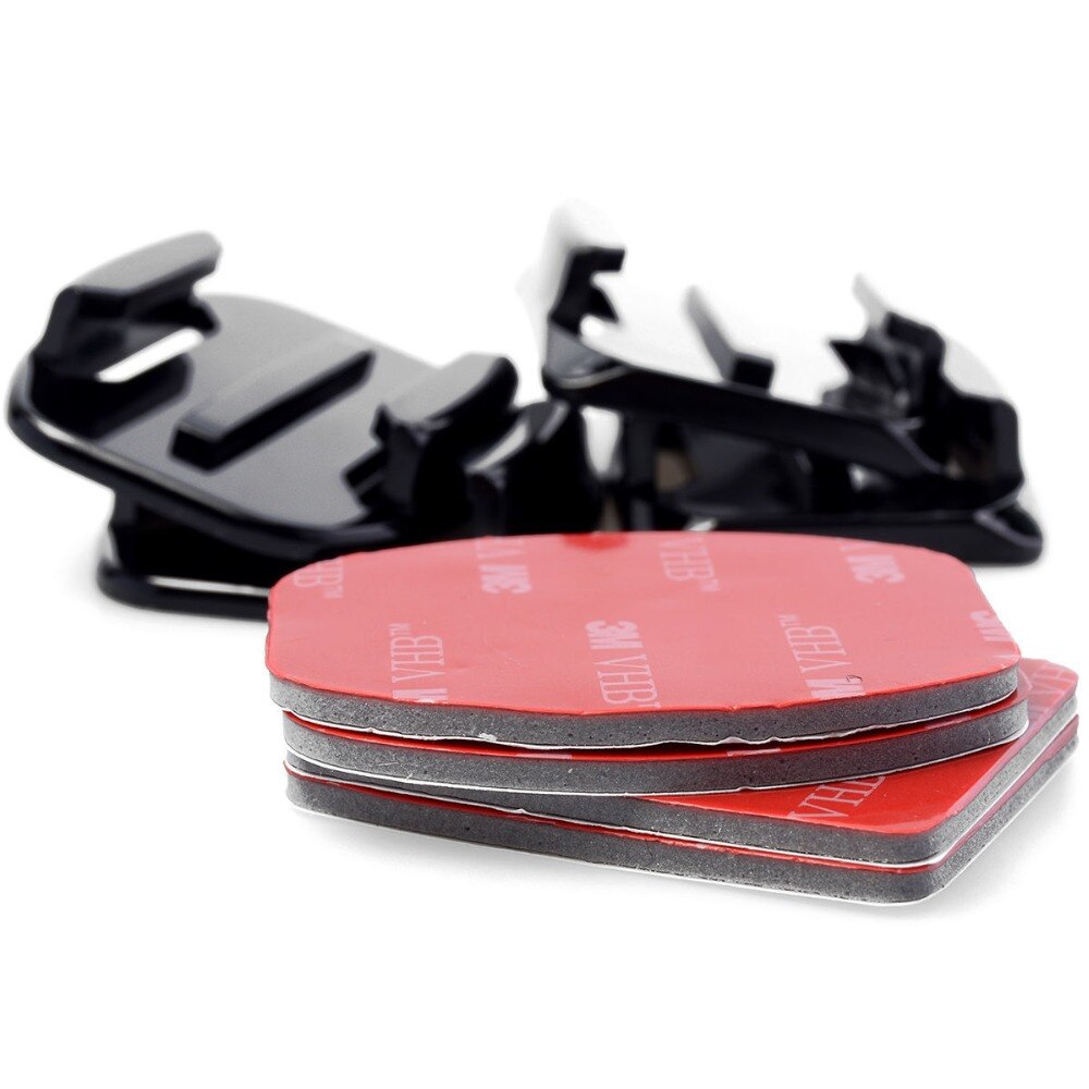 【VisioN Shop】4PCS Flat Curved Mount Set Sticker Adhesive Gopro 5 4 3+ SJCAM Xiaomi Yi Camera For Go pro Accessories. 