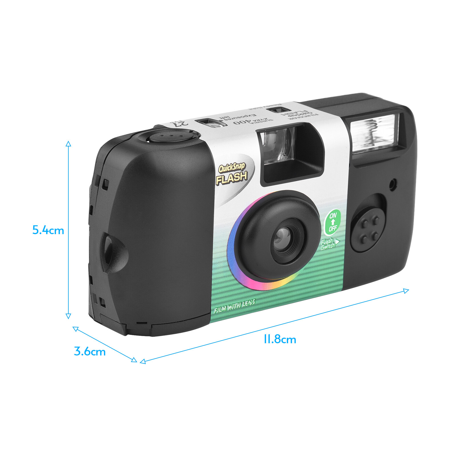 Fujifilm QuickSnap Flash Superia X-TRA 400 Disposable Camera Single Use Camera with Flash (27 Exposures). 