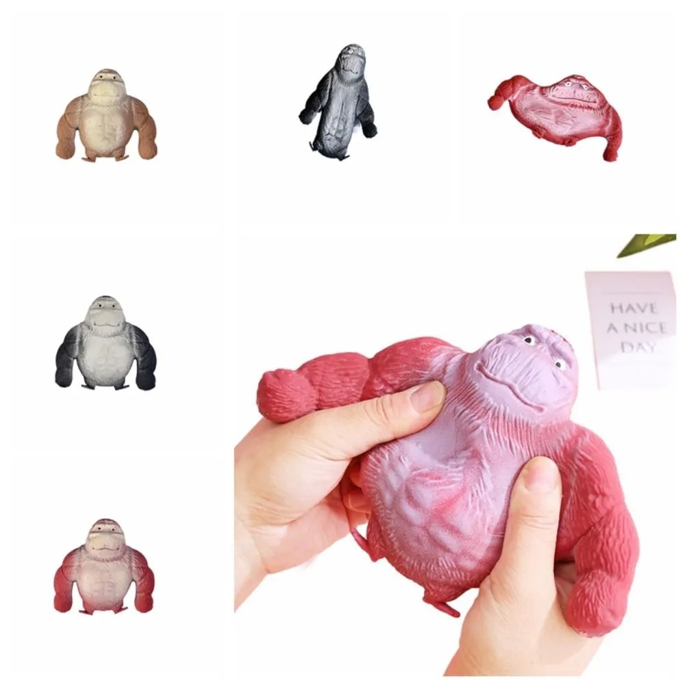 9cm Elastic Monkey Toy Creative Stress Relief Toys Lala Happy Decompression Squishy Elastic Monkey Doll. 