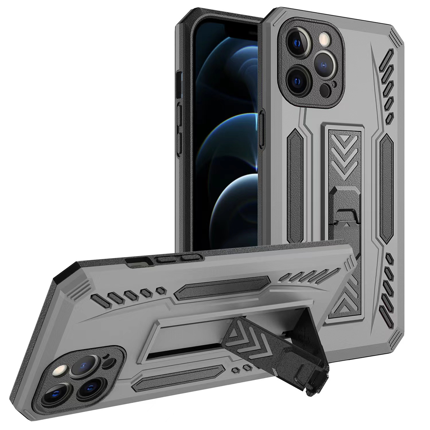 Applicable ITEL A56/S16/VISION1PRO/A37/26 Silver Leopard Sharp Two-in-One Phone Case Protective Case