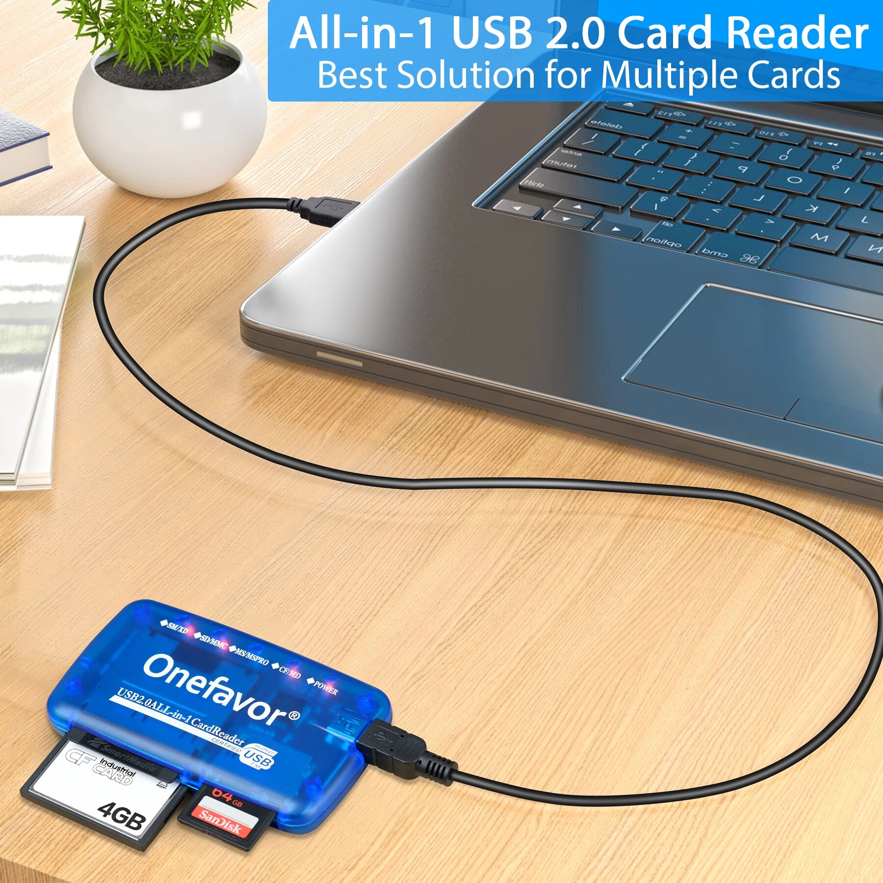 Multifunctional SM Card Reader Olympus CCD Camera SmartMedia Card Readable CF SD MS XD Card All-In-One Universal Card Reader. 