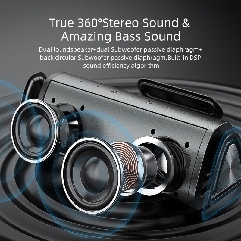 mifa A10+ Portable bluetooth speaker 360° Stereo Sound 20W IPX7 waterproof wireless bluetooth 5.0 speaker 24-Hour Play time. 