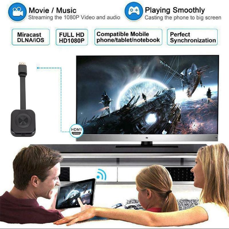 Wireless WiFi Projector Audio Video Transmitter Receiver Mirroring Screen Display Adapter HDMI-Compatible Phone PC TV Monitor. 