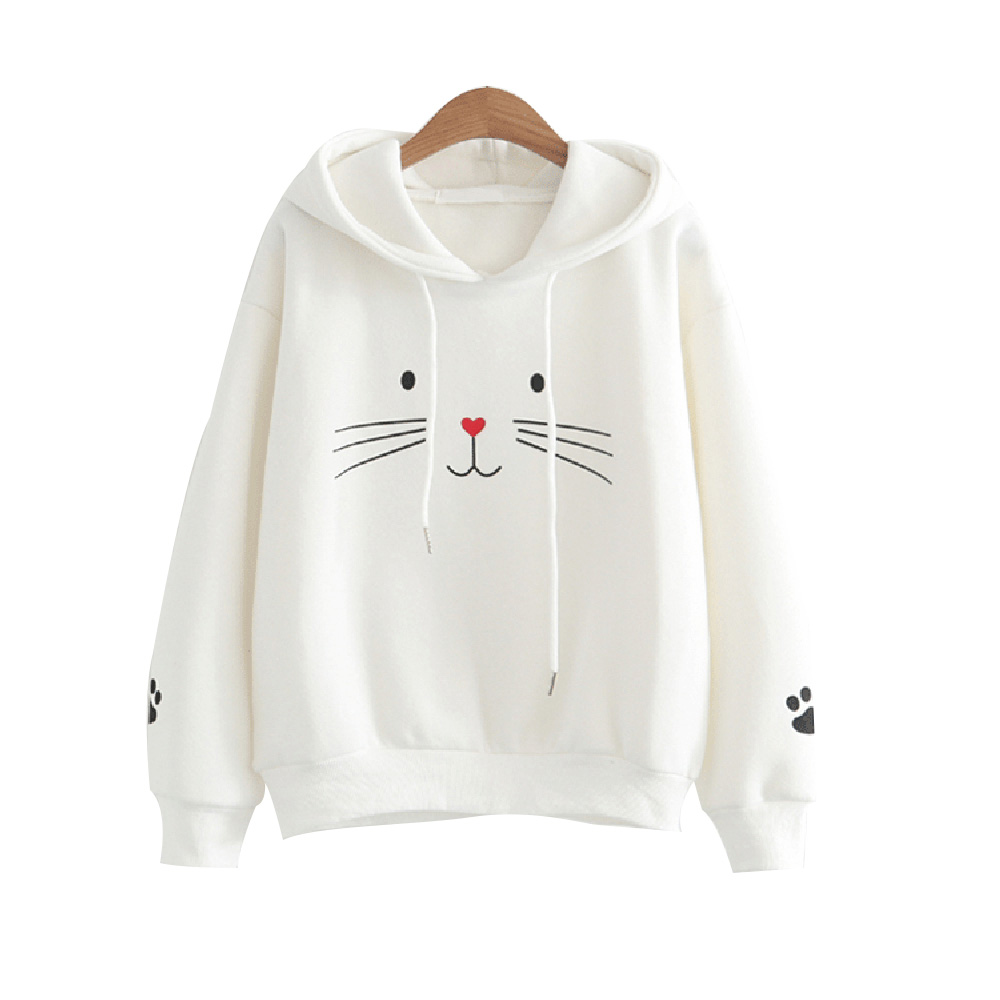 cat face hoodie