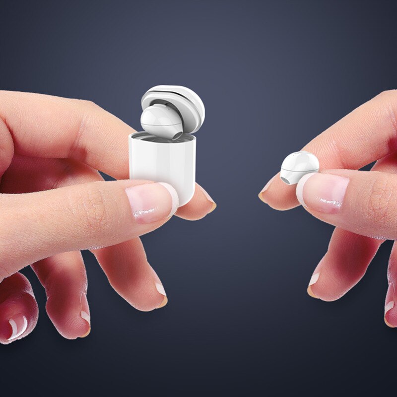 【happy one】Mini Invisible Wireless with Mic Earpiece, No flash, Half No Pain Micro Mono/Twin Bluetooth Earbuds. 