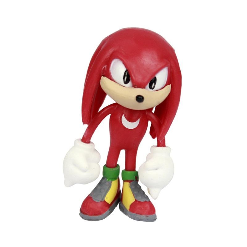 6pcs Set Toys Sonic the Hedgehog Amy Tails Mephiles Knuckles 2.4in PVC Figure Model（Random） - intl. 