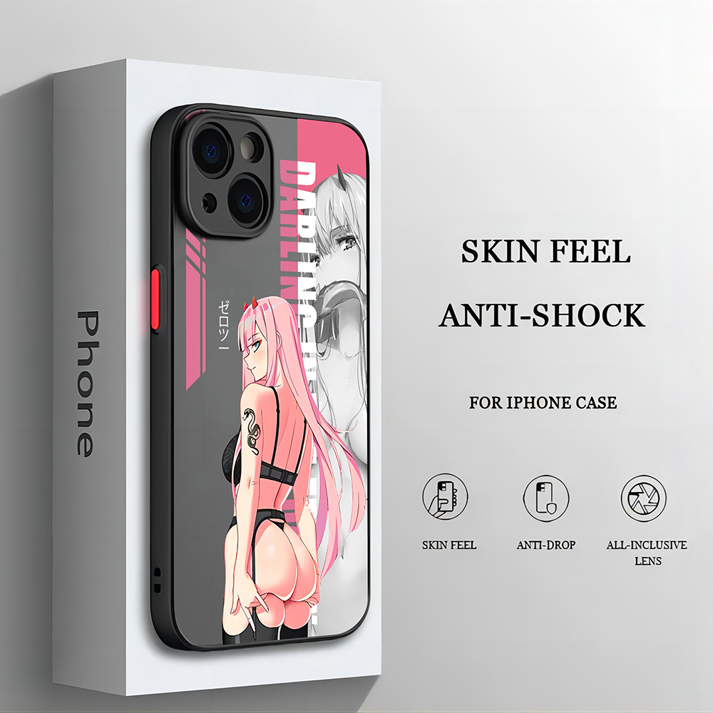 Zero Two Darling in the FranXX Anime New Phone Case For iPhone 1relax5 14 13 12 11 Mini Pro Max X XR XSMax 7 8 Plus Matte Clear Cover. 