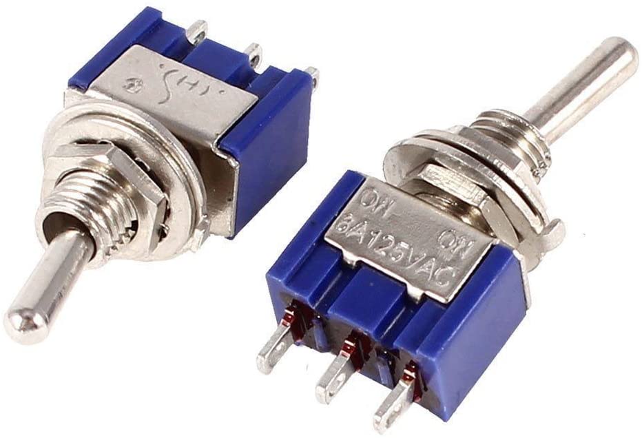 10pcMTS202 6A 125VAC Miniature Toggle Switch-. 