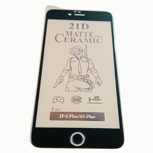 Matte Ceramic Film Screen Protector I iPHONE 6 PLUS / iPHONE 6S PLUS I Matte Finish Full Coverage Screen Guard Protector Screen Protector (It's Not GLASS). 