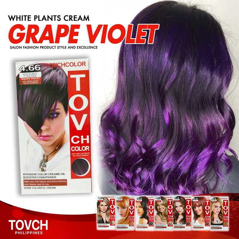 Tov Ch Hair Color Combination Ash & Grape Violet 0.19 & 4.66. 