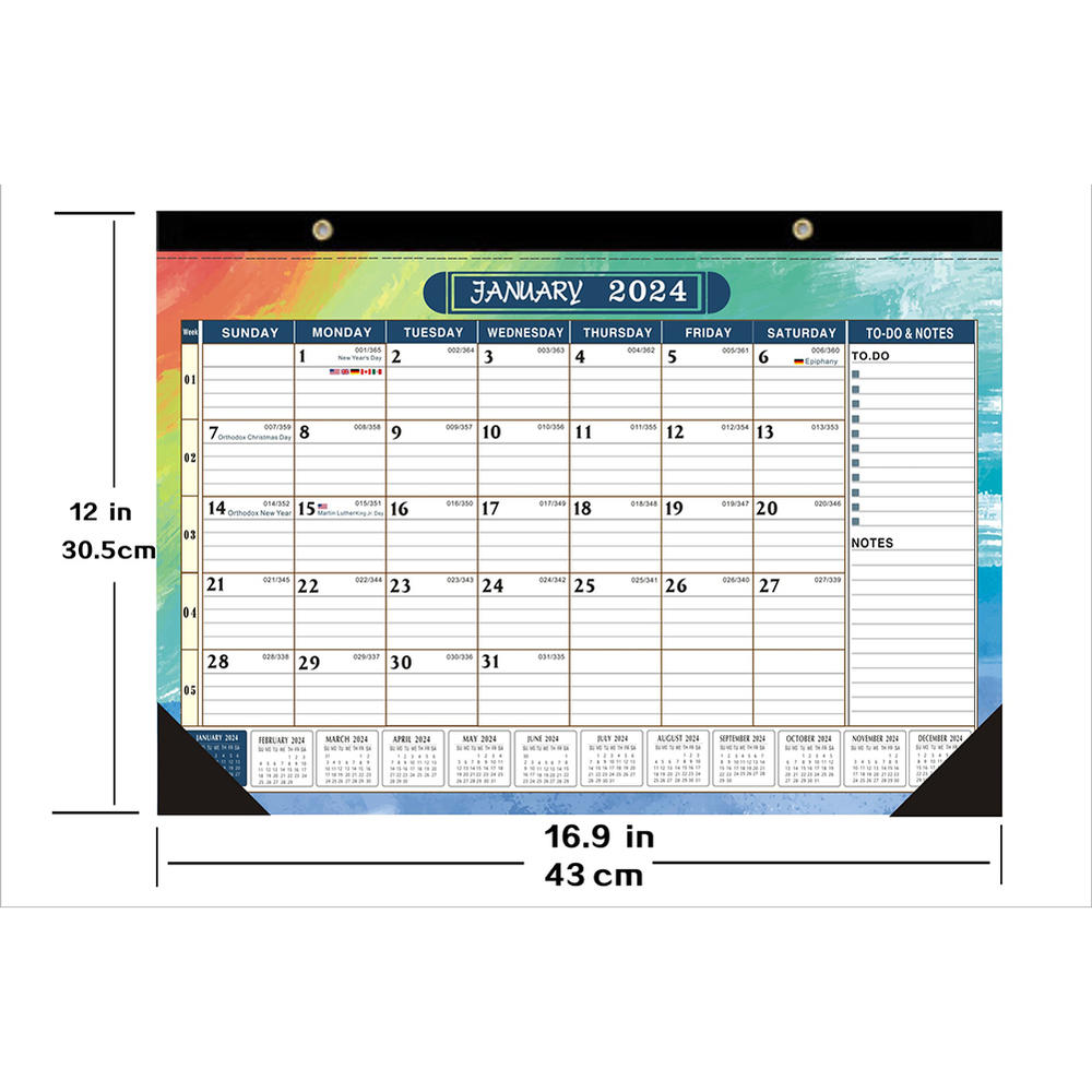 Desk Calendar Month Desktop Calendar 2024-2025 17" x 11.5" inch Large Desk Calendars, Large Wall Calendar Desktop Calendar 2024 - Office Calendar Classroom Calendar Desk Planner Desk Calender. 