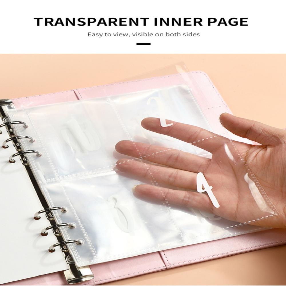 23.5*17.7CM Envelope challenge binder Innovative PU 100 Envelope Challenge Budget binder for Personal finance management Saving for a specific goal Family budgeting. 