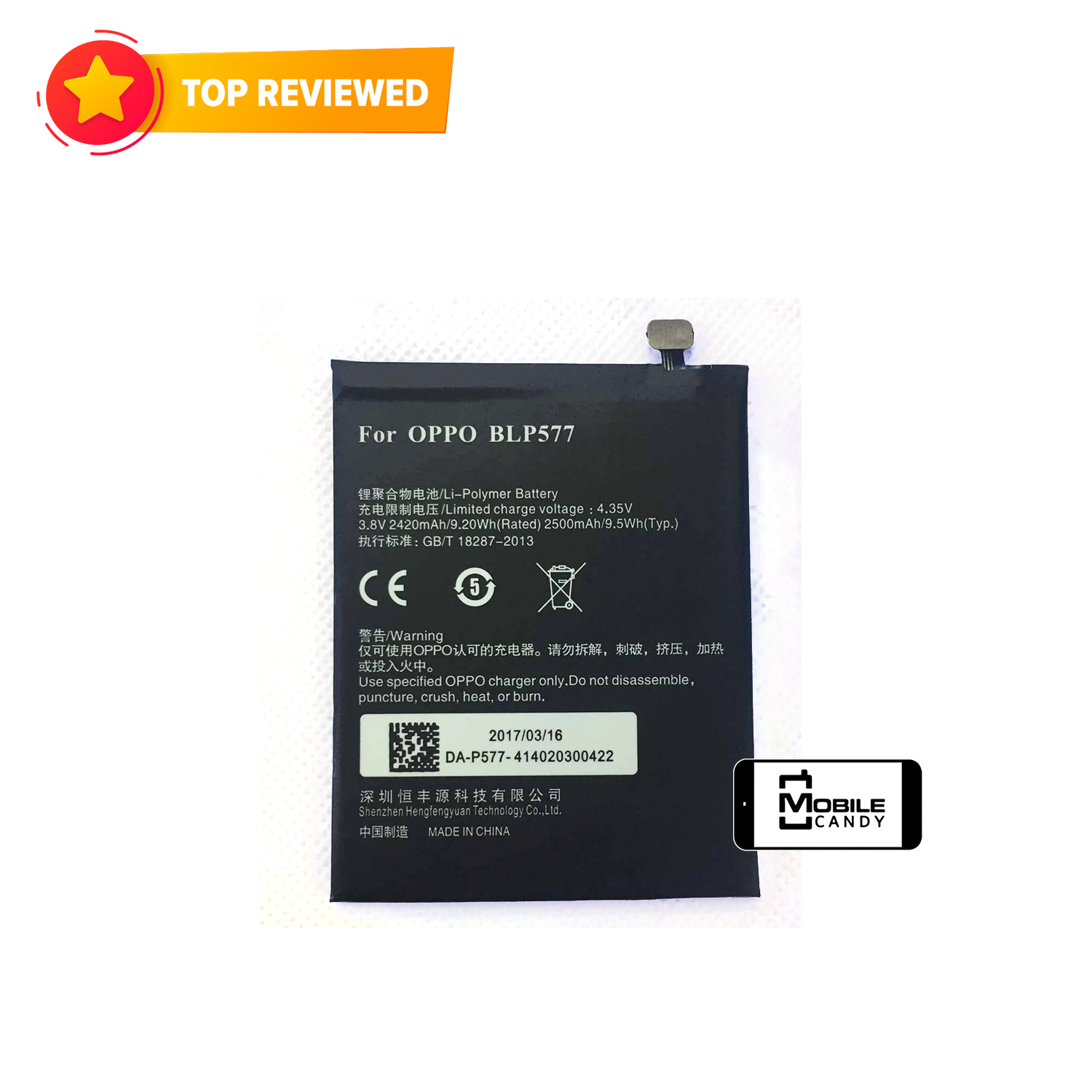 Oppo Battery BLP577/ BLP-577 For Oppo R3  Neo 7 A33F A51 R7007 R7005 R3001 3.8V 2500mAh /High Performance Batteries. 