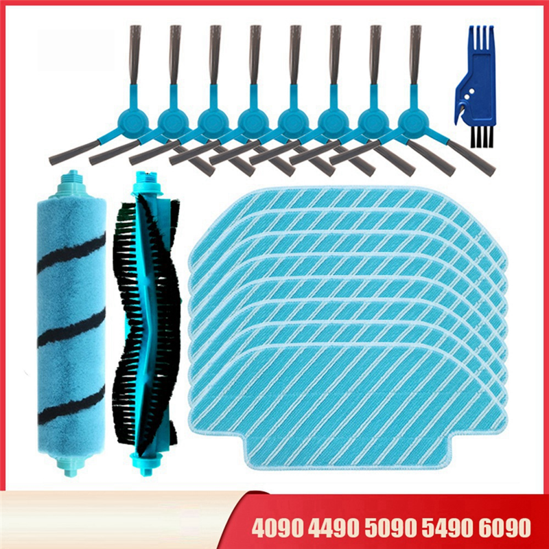 For Cecotec Conga 4090 4490 4690 5090 5490 6090 Robot Vacuum Cleaner Side / Soft Roller Brush Mop Cloth Rags Accessories. 