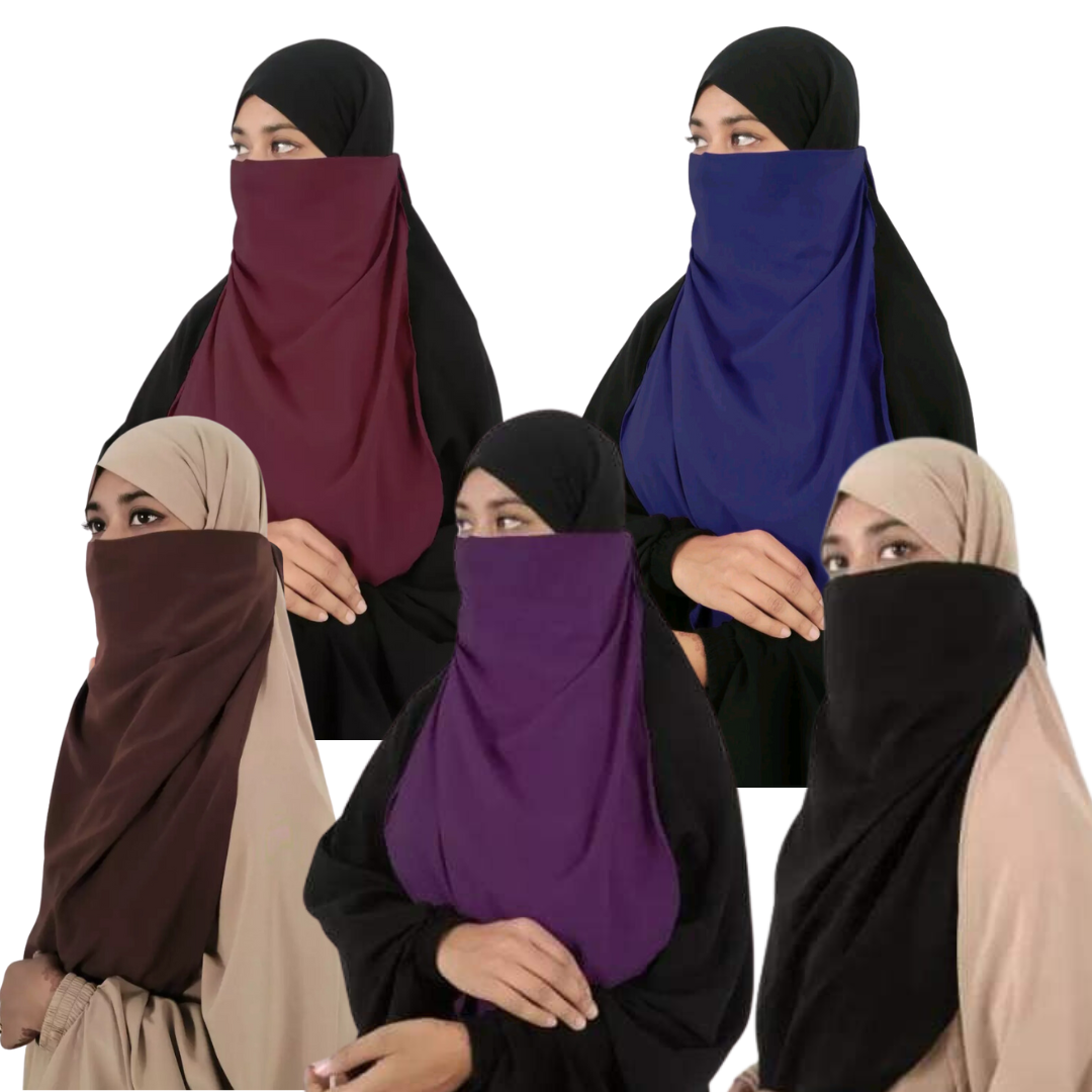 Nose Niqab For Woman 5 pic Random Colour. 