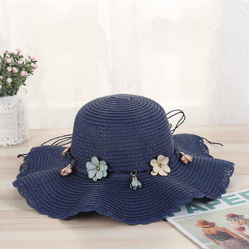 Hats ladies summer straw hat vacation travel bucket hat outdoor beach sun hat seaside shade straw hat wholesale