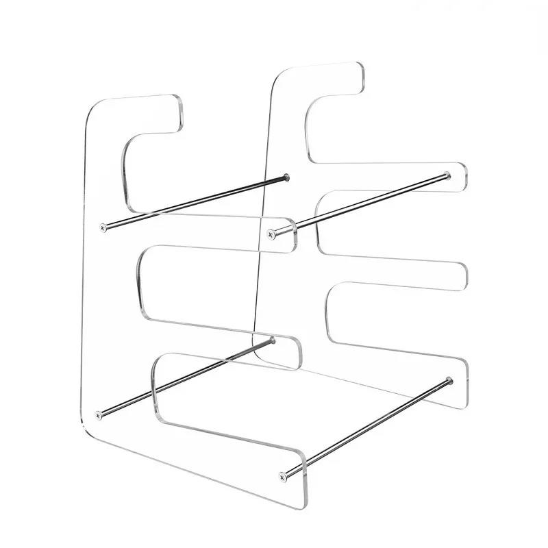 3 Tiers Display Keyboard Holder Transparent Acrylic Keyboard Stand Computer Mechanical Keyboard Rack Storage Detachable Holder. 
