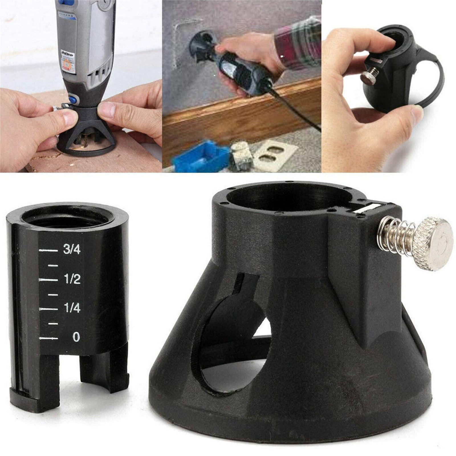 GC 29 PCs Rotary Multi Tool Cutting Guide HSS Router Drill Bits Attachment Multi-Material Cutting Kits Wood Engraving Router Bit Durable Rotary Tools Accessories For DIY Woodworking